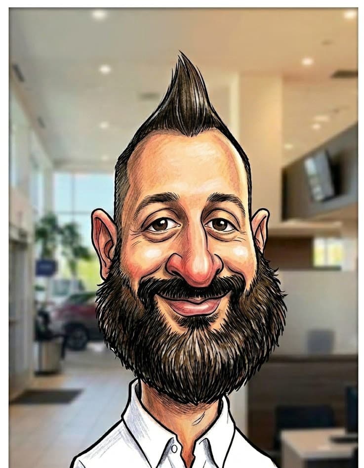 Caricature of Sunny S, The Finance Guru